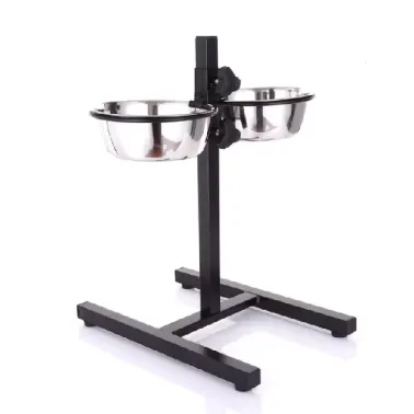 Two Stainless Steel Dog Bowls Photo