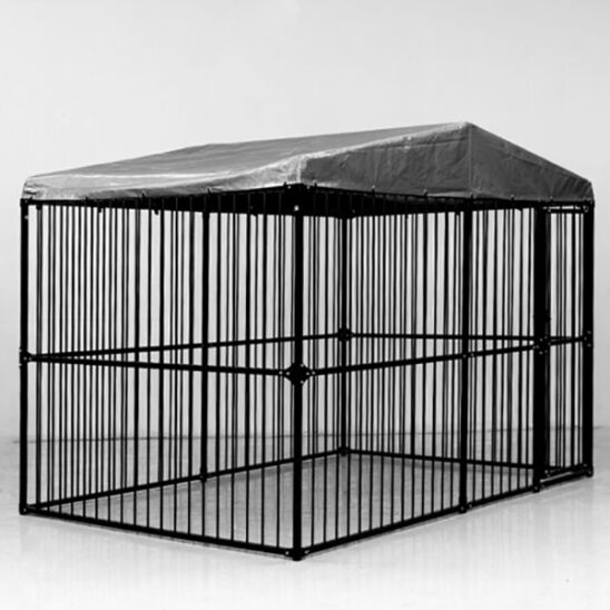 Covered Steel Bar Dog Run 3x3x2 Photo