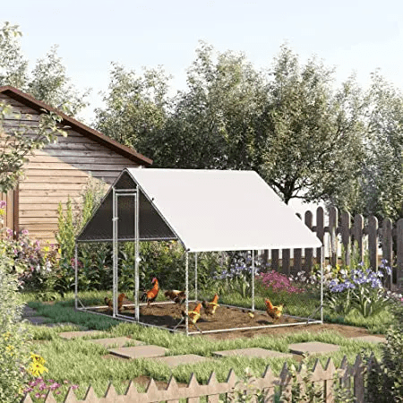 2x3m Galvanised Hen Run with a Free Cover