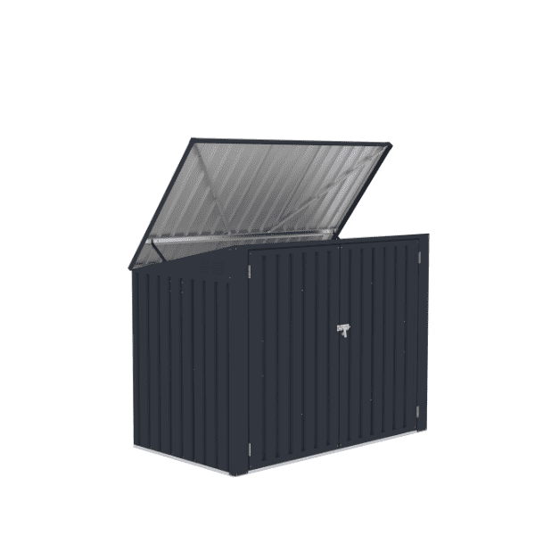 2 Bay Metal Wheelie Bin Storage